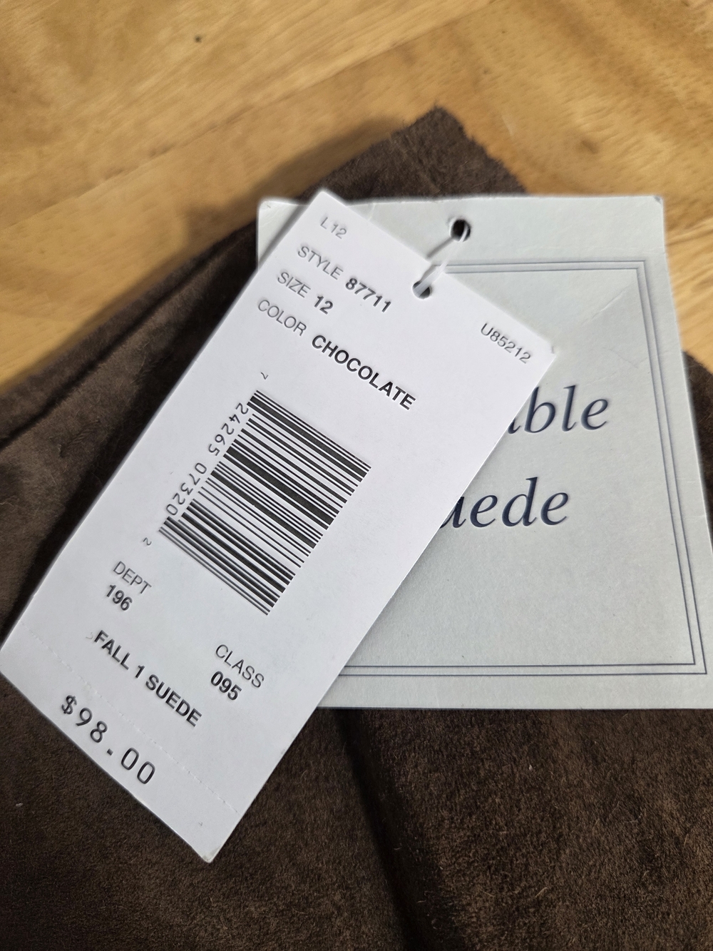Suede Maxi Skirt Dark Brown Chocolate Fully Lined - Picture 7 of 13